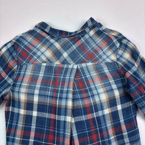 Anthropologie~ Cloth & Stone Women’s Small Soft Long Sleeve Plaid Button Up Top - Picture 12 of 12